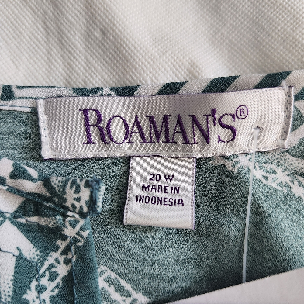 Green And White Patterned Tunic Top - image 6